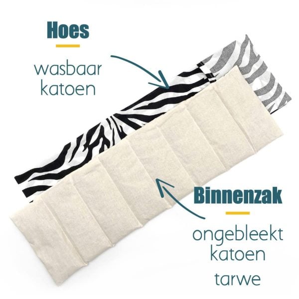 Zebra print pittenzak met losse hoes